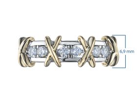 Кольцо из комбинированного золота э4812кц07156100_white