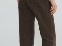 Прямые джинсы со средней посадкой, Коричневый