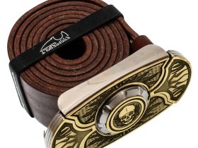 Ремень-нож Череп Keeperbelt, латунь