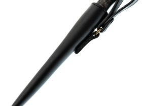 Нож Лидер 1, сталь D2, рукоять темная карельская береза синяя