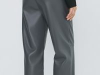 Брюки из искусственной кожи, Серый