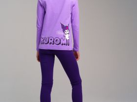 Фуфайка трикотажная для девочек (футболка с длинными рукавами)