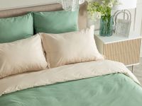 Постельное белье Smoke green & Cream