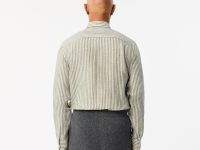 Мужская льняная рубашка Lacoste в полоску