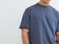 Футболка с текстовым принтом, Синий