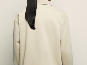 Толстовка из хлопка с отложным воротником