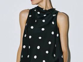 Топ в горошек, Черный