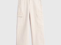 Джинсы с карго-карманами для девочек, Бежевый