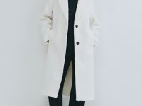 Длинное фактурное пальто, Бежевый