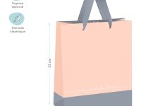 Пакет подарочный MESHU "Duotone. Gray-coral" 18*23*10 см