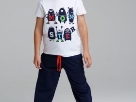 Комплект трикотажный для мальчиков: фуфайка (футболка), брюки