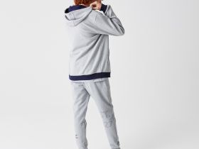 Мужская толстовка Lacoste на молнии с капюшоном