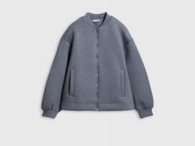 Бомбер из неопрена, Серый