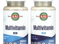 KAL, Мультивитамины, для приема утром и вечером, 2 пакетика, 60 таблеток в каждой
