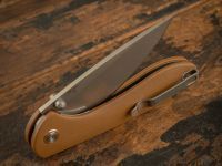 Складной нож CJRB Feldspar, сталь D2, Brown G10