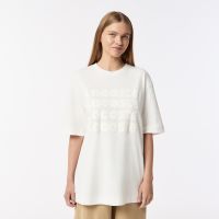 Женская хлопковая футболка Lacoste