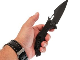 Складной нож НОКС Мангуст 2С Black, сталь D2, рукоять G10