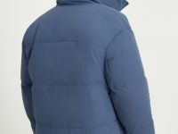 Оверсайз пуховик с воротником-стойкой