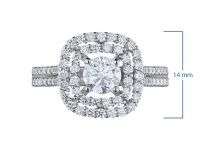 Классическое кольцо из белого золота с бриллиантами э4701кц03180300