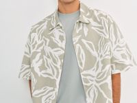 Рубашка с коротким рукавом, Бежевый