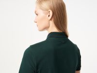 Женское хлопковое эластичное мини-поло Lacoste L.12.D