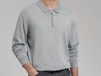 Джемпер-поло полуприлегающего кроя с шерстью