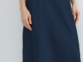 Атласная юбка миди А-силуэта, Синий