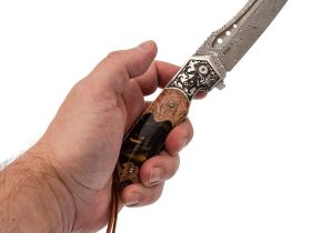 Складной нож Steelclaw Барк, сталь VG10/Damascus