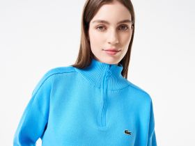 Женский свитер Lacoste свободного кроя на молнии