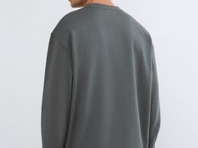 Свитшот с имитацией футболки, Серый
