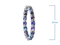 Серьги из серебра с сапфирами э0677сг07250371