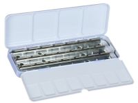 Пенал для акварели "Белые ночи" на 21 кювету с палитрой, металл, светло-голубой