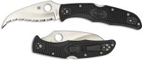 Складной нож серрейтор Spyderco Matriarch 2 Lockback, сталь VG-10, рукоять FRN, черный