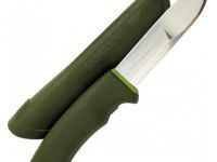 Нож с фиксированным лезвием Morakniv Bushcraft Forest, сталь Sandvik 12C27, ручка резина/пластик