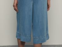 Джинсовые брюки-кюлоты из тенселя