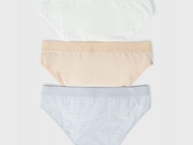 Трусы-слипы для девочек, 3 шт., Серый