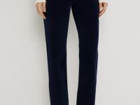 Джинсы с велюром, Синий