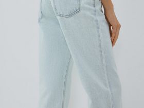 Укороченные прямые джинсы, Голубой