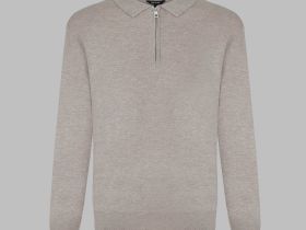 Джемпер-поло полуприлегающего кроя с шерстью