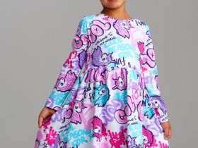 Платье трикотажное для девочек