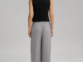 Брюки-палаццо с эластичным поясом