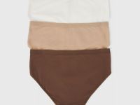 Трусы средней посадки, 3 шт., Коричневый