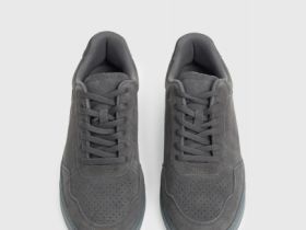 Кеды из натуральной замши, Серый