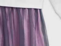 Трикотажное платье мини для девочек, Белый