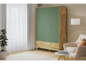 Распашной шкаф Тайрон 3-140x200 Атом
