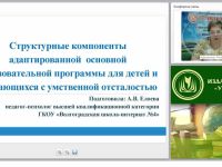 Структурные компоненты адаптированной образовательной программы для детей и обучающихся с умственной отсталостью