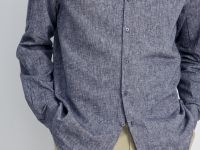 Рубашка из льна с длинным рукавом