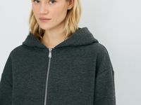 Утеплённая толстовка на молнии, Серый