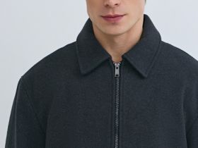 Куртка из пальтовой ткани, Серый