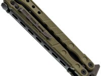 Нож бабочка НОКС Балисонг М210, сталь D2, рукоять G10, зелёный